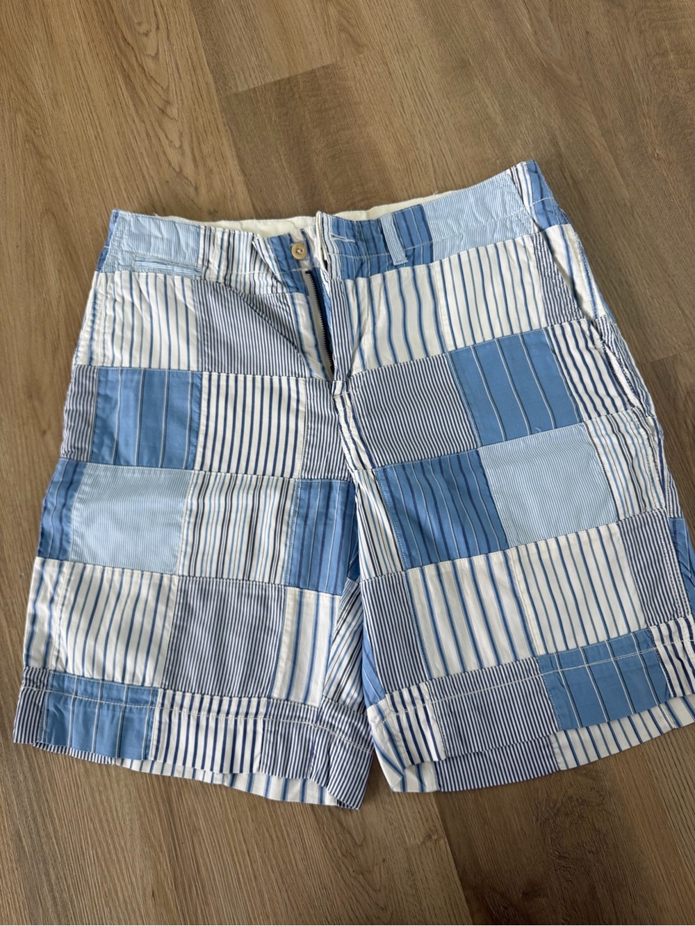 Men patchwork Ralph Lauren shorts blue